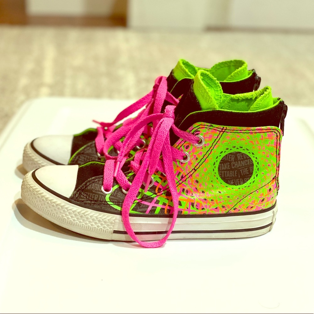 Converse All Star multicolored high tops. Size 13